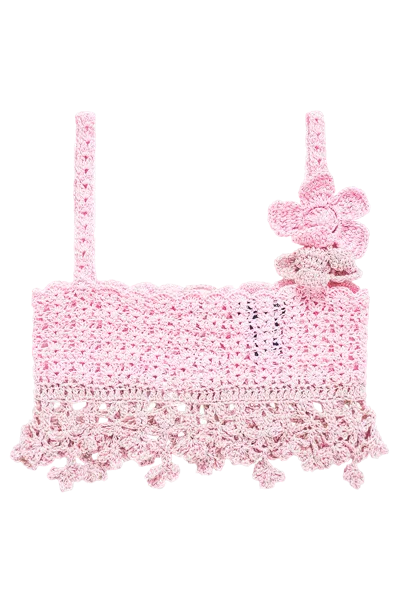 Andreeva Pink Vanilla Handmade Crochet Top