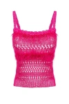 Andreeva Purple Handmade Knit Top In Purple