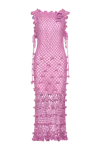 Andreeva Women's Pink / Purple Sofia Handmade Knit Dress In Pink