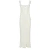 Andreeva White Vanilla Knit Dress With Handmade Embroidery