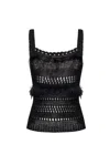 Andreeva Black Handmade Knit Top In Black