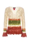 Andreeva Women's Chrysanthemum Multicolorhandmade Crochet Top In Neutral
