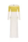 Andreeva Women's Chrysanthemum White Knit Dress With Swarovski Details In White