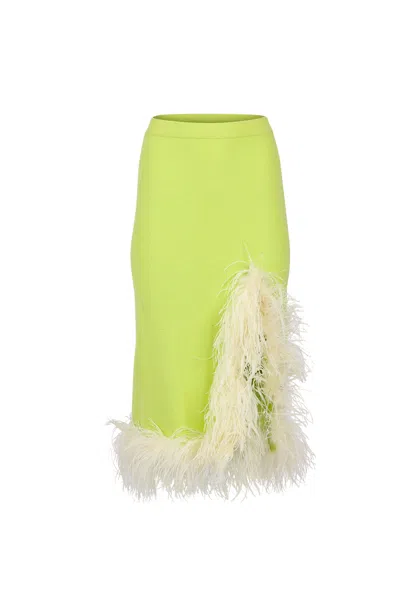 Andreeva Women's Green Lime Knit Skirt