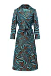 Andreeva Women's Green Mint Marylin Coat In Multi