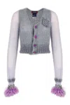 Andreeva Women's Grey / Silver Grey Handmade Cashmere Knit Cardigan In Grey/silver