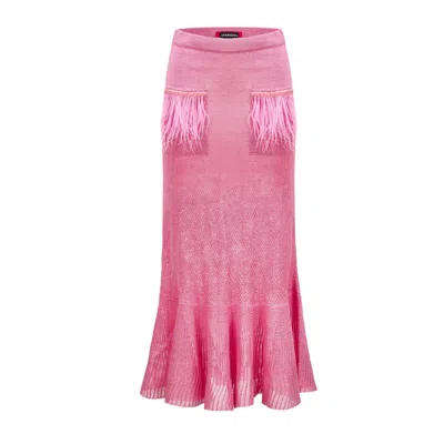Andreeva Women's Pink Knit Skirt