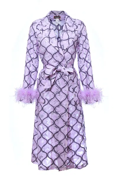 Andreeva Women's Pink / Purple Lavender Coat In Pink/purple