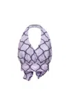 Andreeva Lavender Cross-front Top In Pink/purple