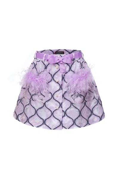 Andreeva Women's Pink / Purple Lavender Skirt In Pink/purple