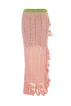 Shop Andreeva Women's Pink / Purple Pink Chrysanthemum Handmade Crochet Skirt