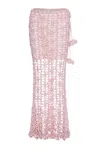 Andreeva Women's Pink / Purple Pink Vanilla Handmade Knit Skirt In Pink/purple