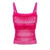 Andreeva Purple Handmade Knit Top In Pink/purple