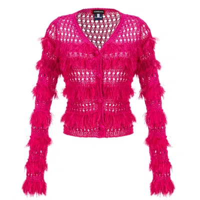 Andreeva Women's Pink / Purple Purple Handmade Sweater