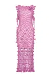 Andreeva Women's Pink / Purple Sofia Handmade Knit Dress In Pink/purple