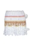 Andreeva Vanilla Multicolor Handmade Crochet Skirt In Yellow