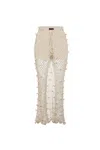 Andreeva White Handmade Crochet Skirt In White