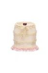 Andreeva Swan Handmade Knit Skirt In White