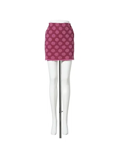 Andrej Gronau Flower-print Mini Skirt In Pink