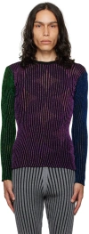 Andrej Gronau Ssense Exclusive Black Sweater In Black/multi