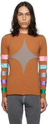 Andrej Gronau Ssense Exclusive Brown Long Sleeve T-shirt In Brown/multi