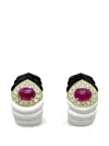 Andreoli Ruby And Diamond Earrings In Gold