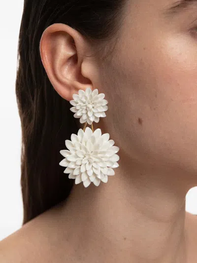 Andres Gallardo Dalia Double Earrings In White