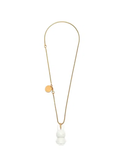 Andres Gallardo Miffy Pendant Necklace In White