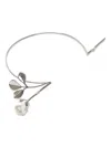 Andres Gallardo Rosebud Cross Choker In Metallic