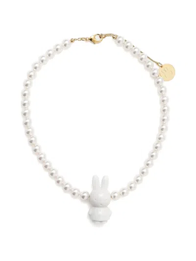 Andres Gallardo X Miffy Faux-pearl Necklace In Gold