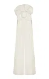 Andres Otalora A Flor De Piel Sculpted Tencel Jumpsuit In Floral Shape In Center