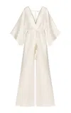 Andres Otalora A La Orilla Linen Jumpsuit In Off-white