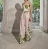 Andres Otalora Alma De Mujer Tie-detailed Linen-blend Jumpsuit In Multi