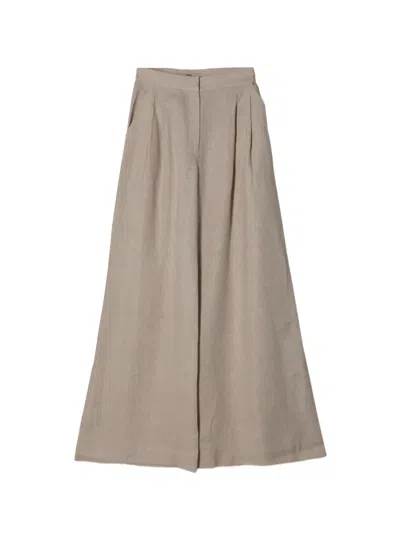 Andres Otalora Ama Y Haz Pleated Trousers In Brown