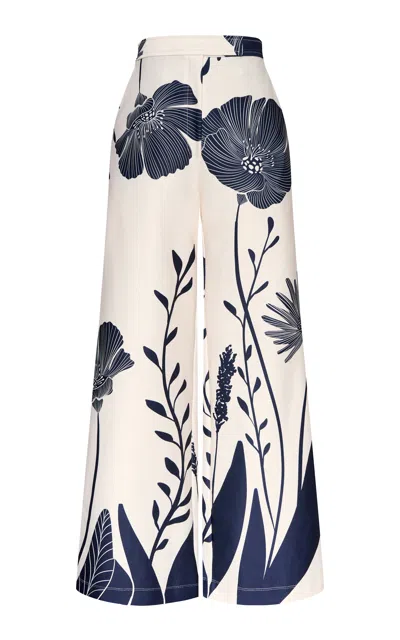 Andres Otalora Ama Y Haz Wide-leg Floral Pants In Black