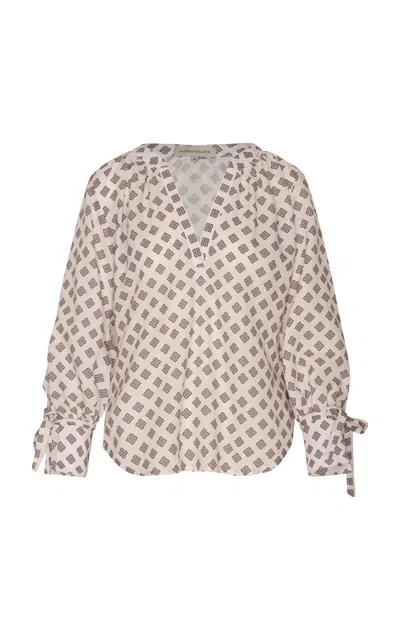 Andres Otalora Amatista Linen Top In Green