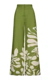 Andres Otalora Amores Tuyos Printed Wide-leg Pants In Green