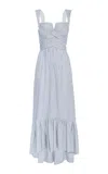 Andres Otalora Ananya Cotton Poplin Midi Dress In Stripe