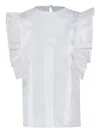 Andres Otalora Arcila Pleated Ruffle Blouse In White