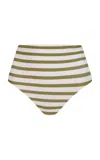 Andres Otalora Arida High-waisted Bikini Bottom In Green