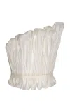 Andres Otalora Auroras Asymmetric Satin Top In White