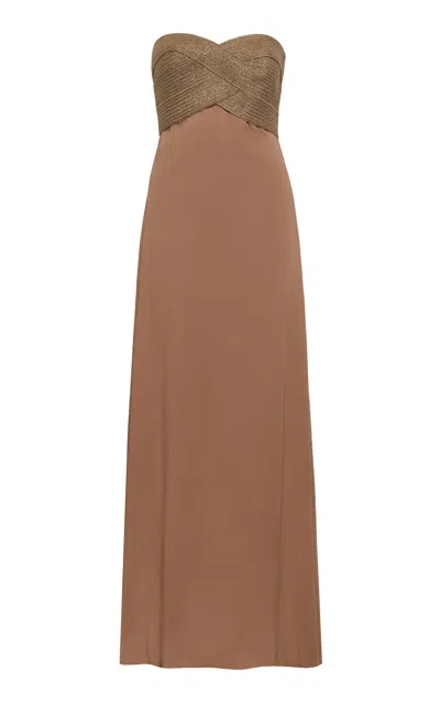 Andres Otalora Bahía Oculta Maxi Dress In Brown