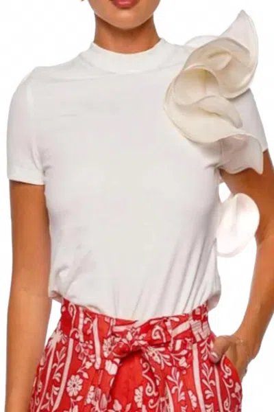 Andres Otalora Barichara Ruffled T-shirt In Off White