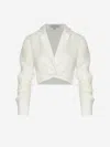 Andres Otalora Brisas Twisted Linen Crop Top In Cropped Style