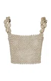 Andres Otalora Caña Brava Hand-beaded Top