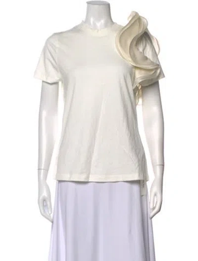 Pre-owned Andres Otalora Crew Neck Short Sleeve Top In Neutrals