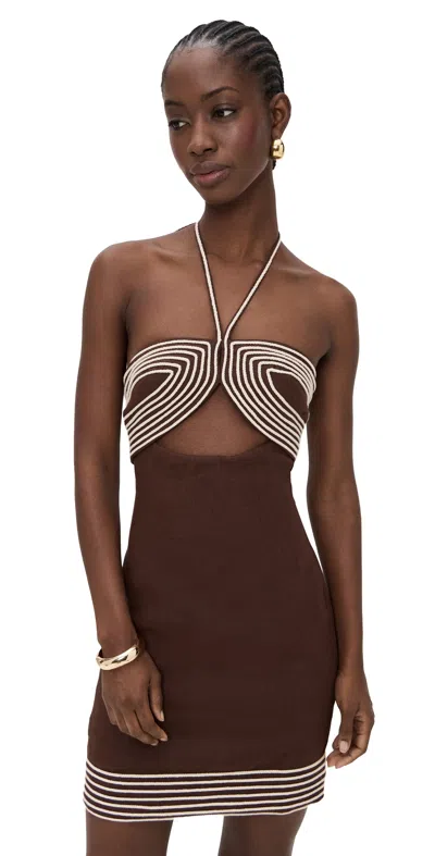 Andres Otalora De Coco Dress Mocha In Brown