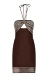 Andres Otalora De Coco Embroidered Linen Mini Dress