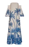 Andres Otalora De Isla Maxi Off-the-shoulder Linen Maxi Dress