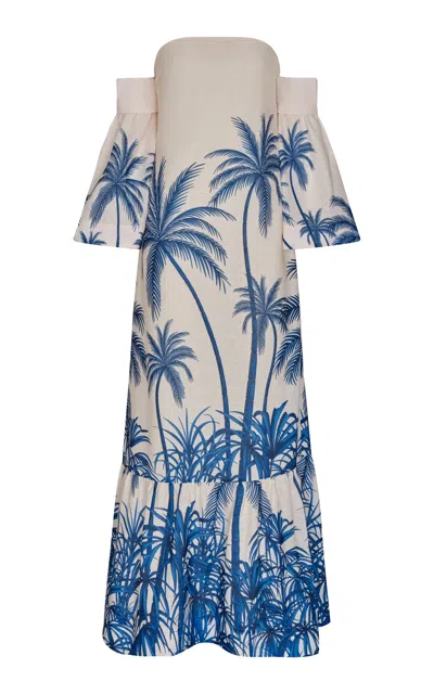 Andres Otalora De Isla Maxi Off-the-shoulder Linen Maxi Dress